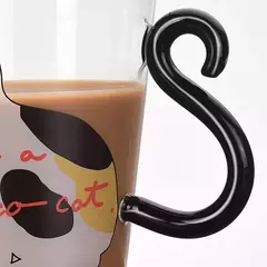 Cat Glass Coffee Mug with Handle, 250ml, Bonito, Leite, Chá, Suco, Água, Chávena, Casa, Cozinha, Escritório, Drinkware, Tumbler Gift - comprar online