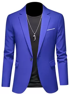 Imagem do Blazers boutique casuais masculinos, jaqueta monocromática, terno slim fit, casaco de lazer, boutique de moda, novo, 2023