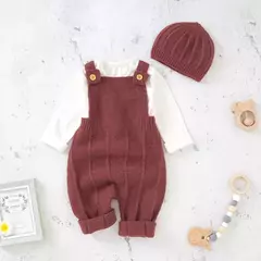 Bebê meninos e meninas sem mangas macacão de malha, recém-nascido infantil Netural Strap macacões, conjuntos de criança, chapéus roupas, moda na internet