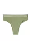 LOGO COTTON BRAZILIAN PANTY GREEN