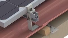 Soporte de aluminio techo inclinado para paneles solares 240W en internet