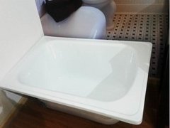 Bañera de acero esmaltada color blanco con antideslizante 1.60 - HISSUMA MATERIALES
