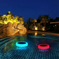 Luz flotante SOLAR para iluminacion de piscinas