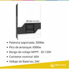 Inversor Off grid Must MPPT 3000w con cargador - comprar online