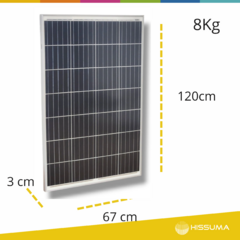 Panel solar monocristalino 120W 14.1V HISSUMA - comprar online