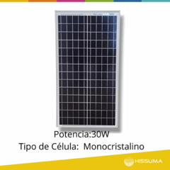 Imagen de Panel solar monocristalino 30W 12V HISSUMA