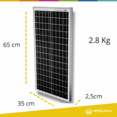Panel solar monocristalino 30W 12V HISSUMA en internet