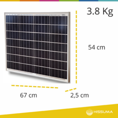 Panel solar monocristalino 50W 12V HISSUMA en internet