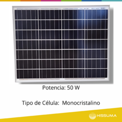 Imagen de Panel solar monocristalino 50W 12V HISSUMA