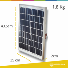 Panel solar monocristalino 20W 12V HISSUMA - comprar online