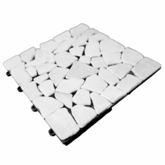 Baldosa deck wpc encastrable piedra blanca 30x30 (por pieza)