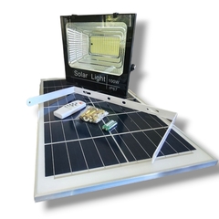 Reflector solar led 100W con bateria de larga duración panel de mayor potencia