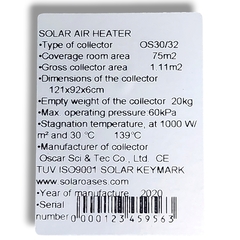Calefactor Solar HS30 + CONTROLADOR HISSUMA SOLAR - tienda online
