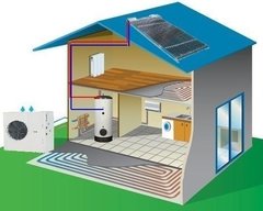 Sistema de calefacción solar para 150 m2 no presurizado