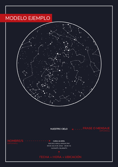 Mapa de Estrellas Luz Azul Cielo - comprar online