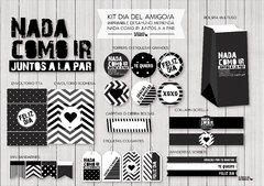 KIT DESAYUNO DIA DEL AMIGO BLANCO Y NEGRO - comprar online