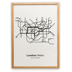 Mapa Metro Londres blanco y negro Imprimible
