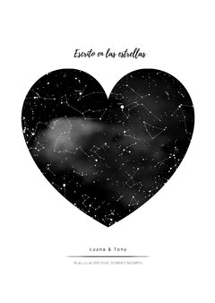 Mapa de Estrellas Corazón - comprar online