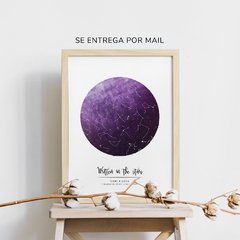 Mapa Estelar Violet Personalizado - comprar online