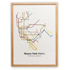 Mapa de Metro ENMARCADO - comprar online