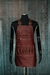 Delantal en cuero Color Cafe y Jean  La Chaqueteria