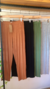Pantalon dante en morley de viscosa con spandex, calce amplio talle 1-2-3-4 Color: tostado-negro-verde-gris melange