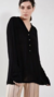 Camisa crush bambula lisa cartera con botones y charreteras en mangas calce amplio Talles 1-2-3 Colores negro 