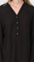 Camisa crush bambula lisa cartera con botones y charreteras en mangas calce amplio Talles 1-2-3 Colores negro 