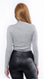 Sweater wally Jersey Angora spandex cuello y terminaciones con rulote calce regular Talle 1 Colores : gris