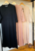 Vestido midi dakota Lanita cashmiere spandex ochitos, manga 3/4 tajos laterales calce amplio Talles 1-2 Colores negro-tostado-beige