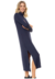 Vestido cipres jersey rayon spandex media polera tajos laterales calce amplio Talles 1-2-3 Colres azul- gris