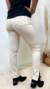CALZA FAUSTA Punto roma spandex, cintura elastizada interna, cierres laterales inferiores, tiro alto y Calce amplio Talle 1-2-3-4 Color: rojo-gris melange-tostado- camel-crudo