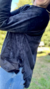 Buzo feli plush spandex tajos laterales con volados calce amplio Talle unico Colores blanco-negro 