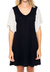 Vestido jacaranda jersey crepe rayon spandex, escote en U recortes delanteros en frente con mangas amplias. calce holgado talle 1-2-3 Color: negro