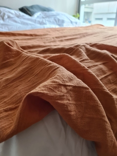Pie de cama -Manta gasa Algodon con dobladillo - comprar online