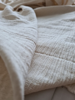 Pie de cama -Manta gasa Algodon con dobladillo en internet