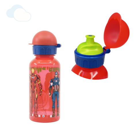 Botella Plástica Infantil Marvel 370 Ml