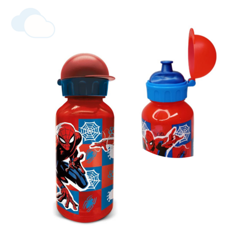 Botella Plástica Infantil Spiderman Marvel 370 Ml