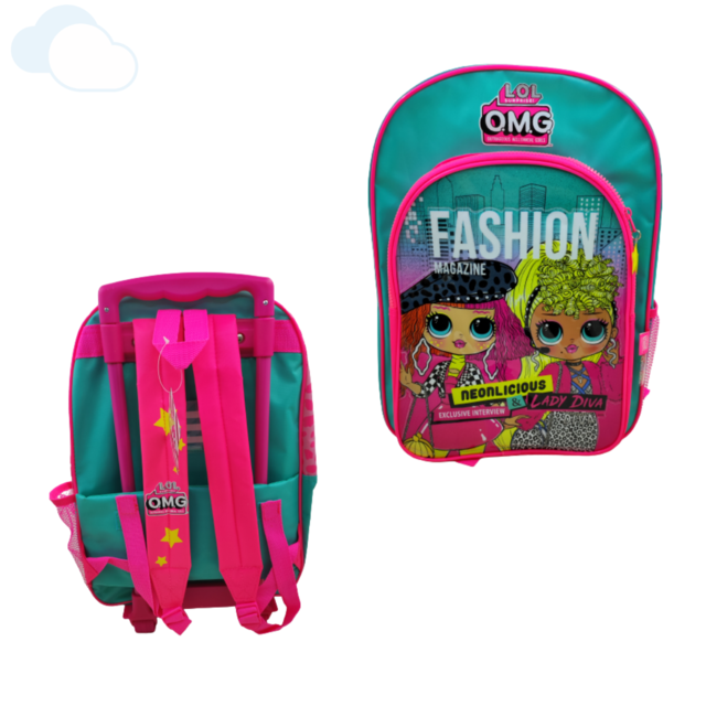 Mochila Carrito Escolar Infantil LOL Fashion 16 Pulgadas Wabro
