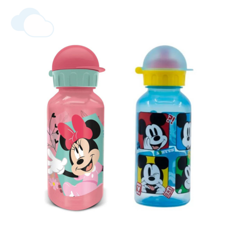 Botella Plástica Infantil Mickey Minnie Disney 370 Ml