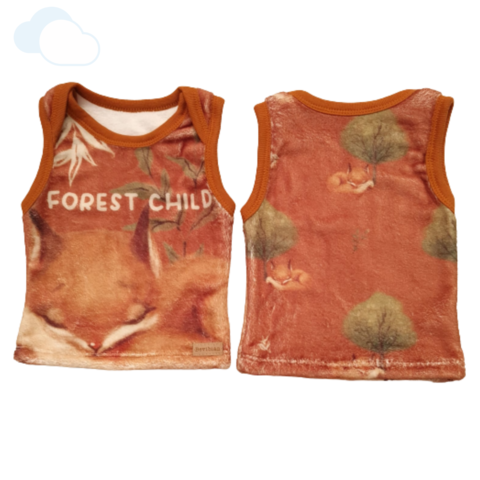 Musculosa Bebes Piel Polar Plush Chaleco Forest Child Bevibian