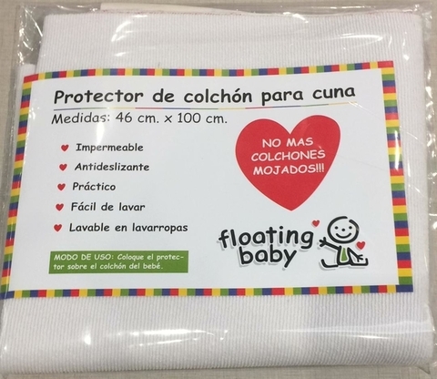 Protector de Colchon Cuna Impermeable Reutilizable Lavable Floating Baby