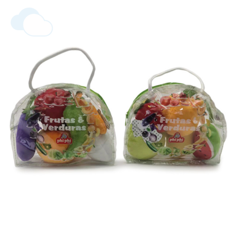 Peluche Frutas Bebe Carterita Frutas y Verduras Juguete Phi Phi