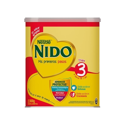 Nido (3) Prebio 1 Leche En Polvo Tarro X 800grs