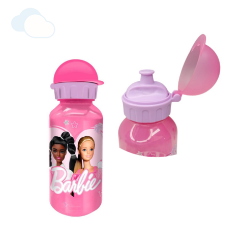 Botella Plástica Infantil Barbie 370 Ml