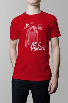 Remera Arctic Monkeys roja hombre