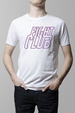 Remera Fight Club pelicula blanca hombre