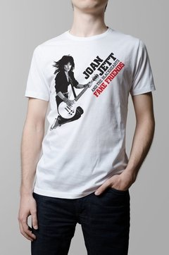 Remera Joan Jett blanca hombre