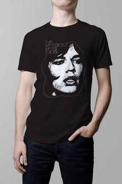 Remera Mick Jagger negra hombre