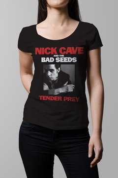 Remera Nick Cave negro mujer